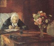 Anna Ancher Ane Hedvig Broendum Sitting at the Table oil